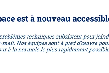 e-space est à nouveau accessible !