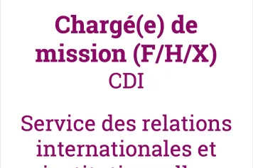 Le F.R.S.-FNRS engage un(e) Chargé(e) de mission (F/H/X) pour le Service relations internationales et institutionnelles"
