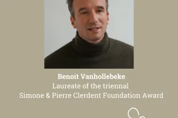 Benoit Vanhollebeke (ULB), laureate of the 6th Pierre & Simone Clerdent Foundation Triennial Award