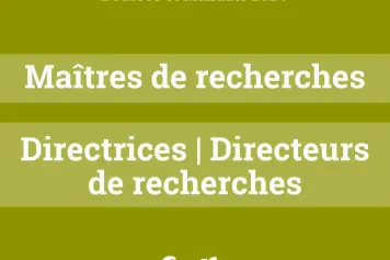 Maîtres de recherches, Directrices et Directeurs de recherches - Résultats de l'appel Bourses et Mandats 2024