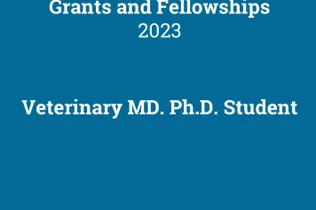 Results of the call Grants and Fellowships 2023 - Veterinary MD PhD student