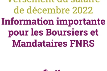Versement du salaire de décembre 2022