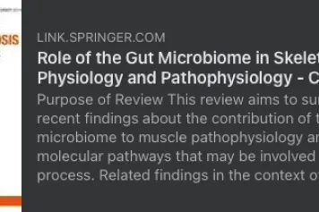 L'impact du microbiome intestinal sur la physiologie et la pathophysiologie des muscles