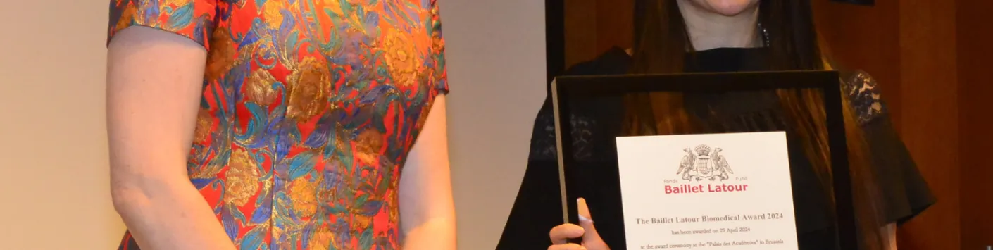 Congratulations to Dr Jingjing Zhu (Institut de Duve -UCLouvain), laureate of the Baillet Latour Biomedical Award 2024!