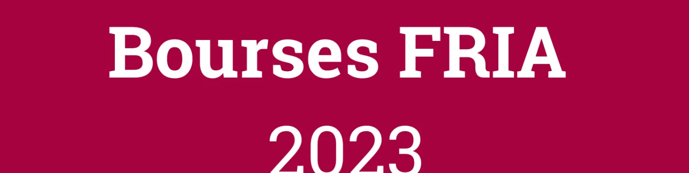 Résultats de l'appel FRIA !